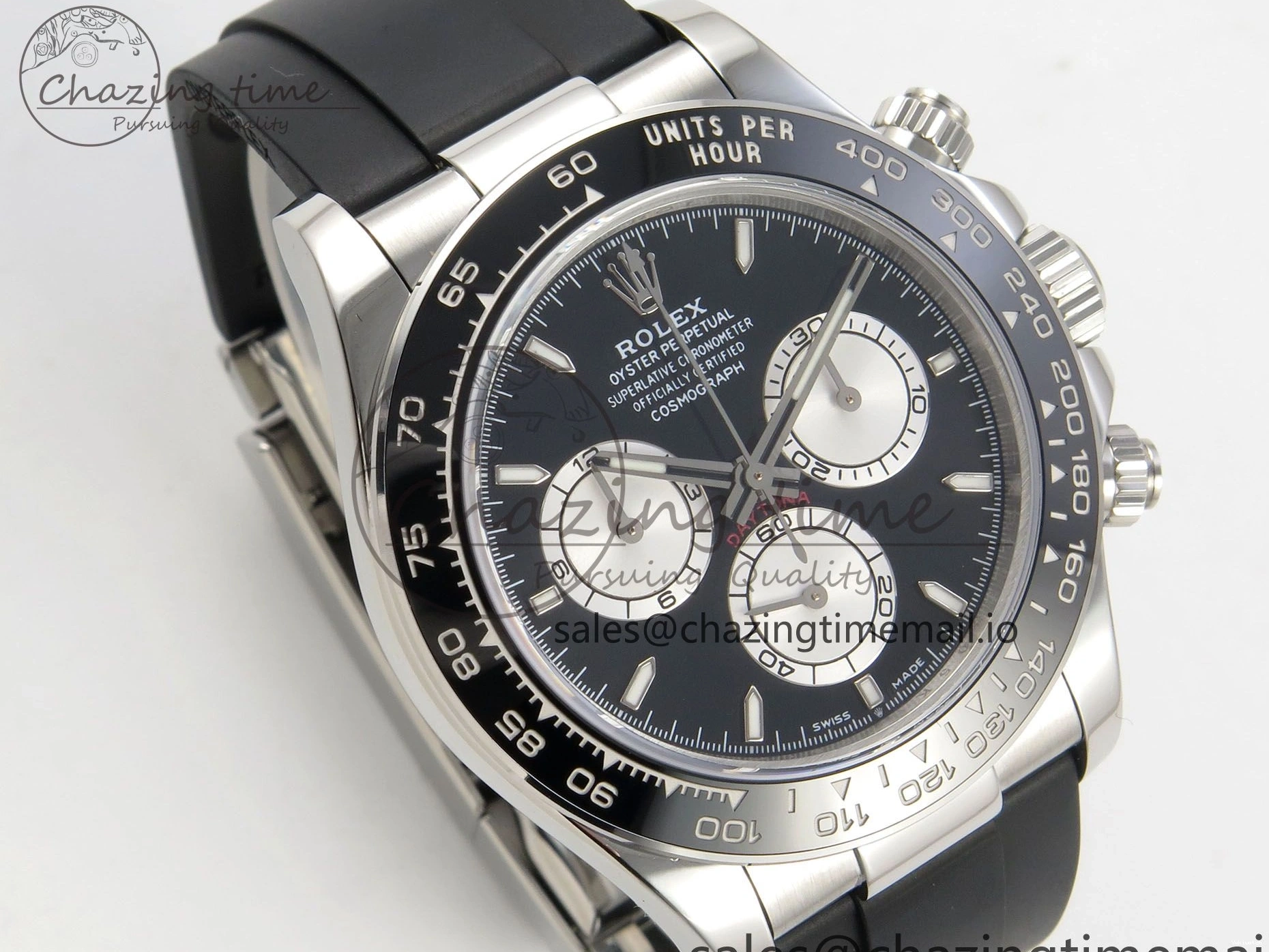 Oysterflex Bezel Clean on Ceramic DD4131 1:1 SS Dial 126519 Black Black Rubber Edition Best Stick Strap Daytona 0518